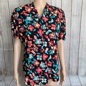 DESERT WEST Western Boots Print floral shirt VTG